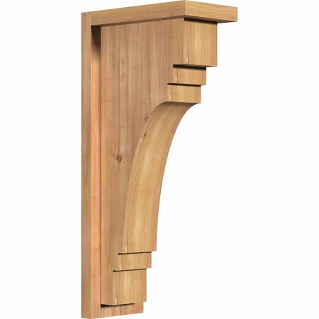 Ekena Millwork Pescadero Smooth Corbel w/Backplate, Western Red Cedar, 5 1/2"W x 10"D x 22"H COR06X10X22PEC01SWR